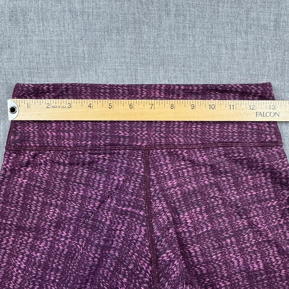 Lululemon Pants Womens 6 Purple Pink Space Dye Crop Leggings Yoga Athletic - Picture 4 of 8